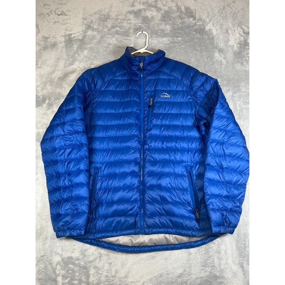 LL Bean 850 Goose Down Jacket Blue Downtek Pertex Quantum Men's L